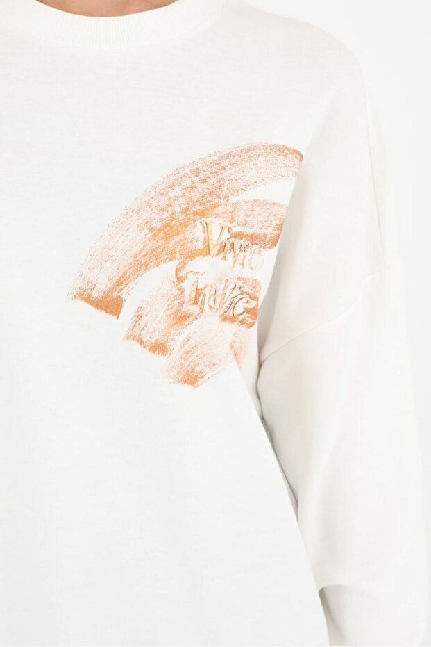 Baskılı Basic Sweat Tunik - 2