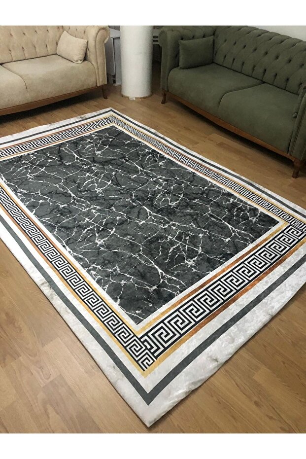 Hithit Model Ipek Kadife Lastikli Halı Örtüsü - 4