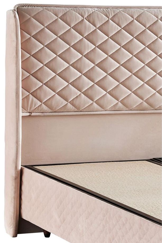 Baklava Lüks Yatak Baza ve Başlık Seti 180x200 cm Çift Kişilik Çok Sert Yatak Krem Baza ve Başlık - 8
