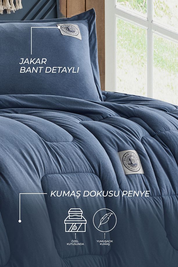Kapsül Comfort Set Modern Uyku Seti Tek Kişilik Mavi - 3