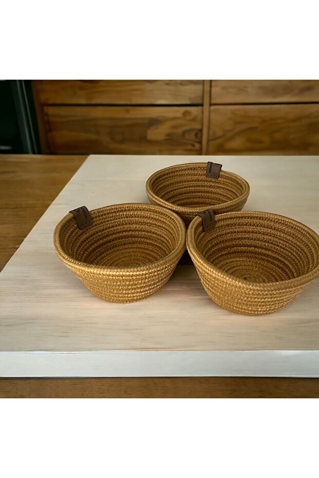 Jute Straw Presentation Container - 3-Piece Presentation Cookie Set - 1
