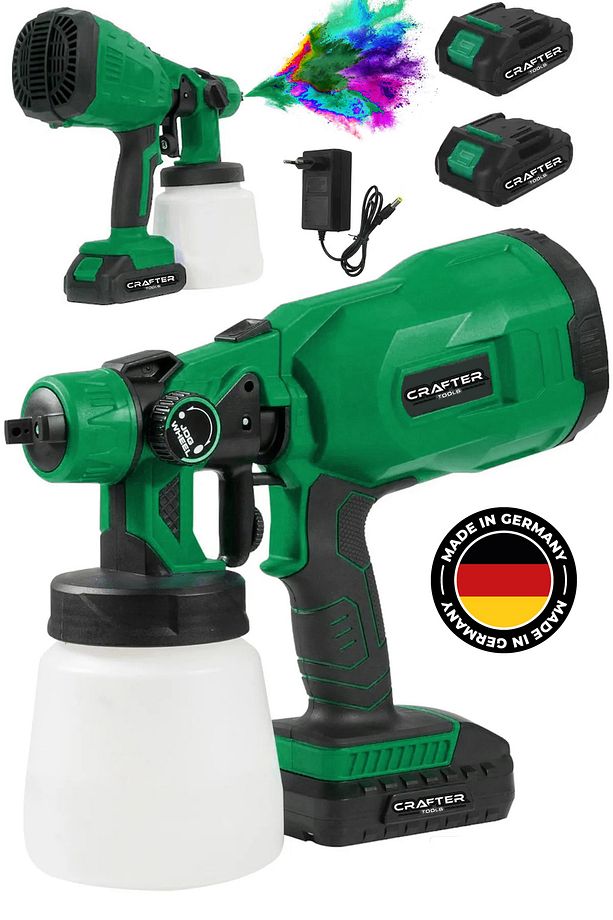 Germany 36 V 5Ah Çift Akülü Yüksek Basınçlı Püskürtme Boya Tabancası Şarjlı İlaçlama & Boya Makinesi - 1