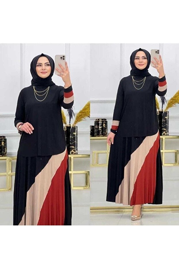طقم تنورة ساندي رائع مكون من قطعتين