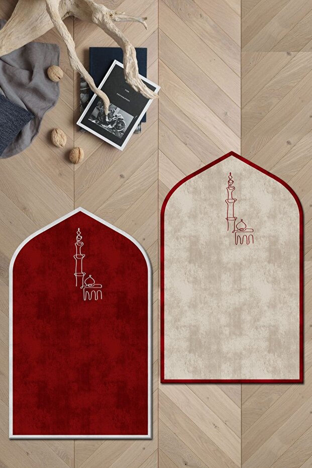 Digital Printing Prayer Mat Double Prayer Mat Minimalist Patterned Prayer Mat Prayer Mat With Dowry Prayer Mat