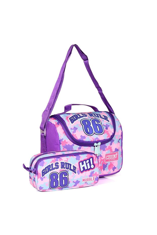 Mu-6825 Girls Rule Thermal Lunchbox and Pen Holder Set