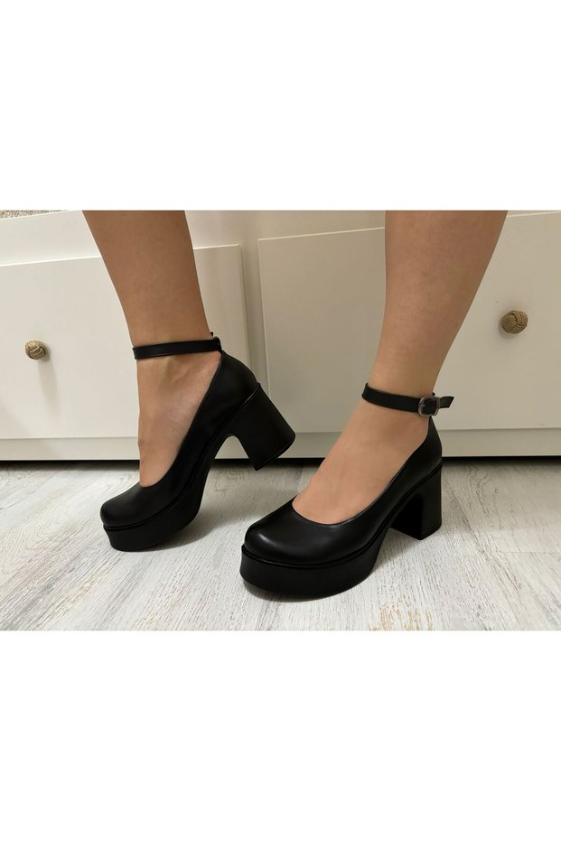 Genuine Leather Women's Heeled Shoes 34-35-36-37-38-39-40