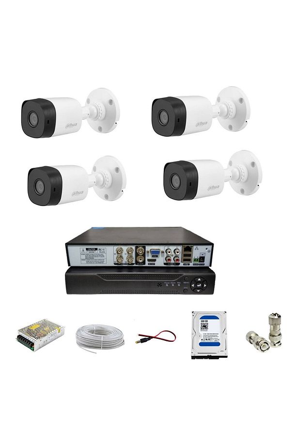 4lü dahua ahd kamera seti 2 mp - 1