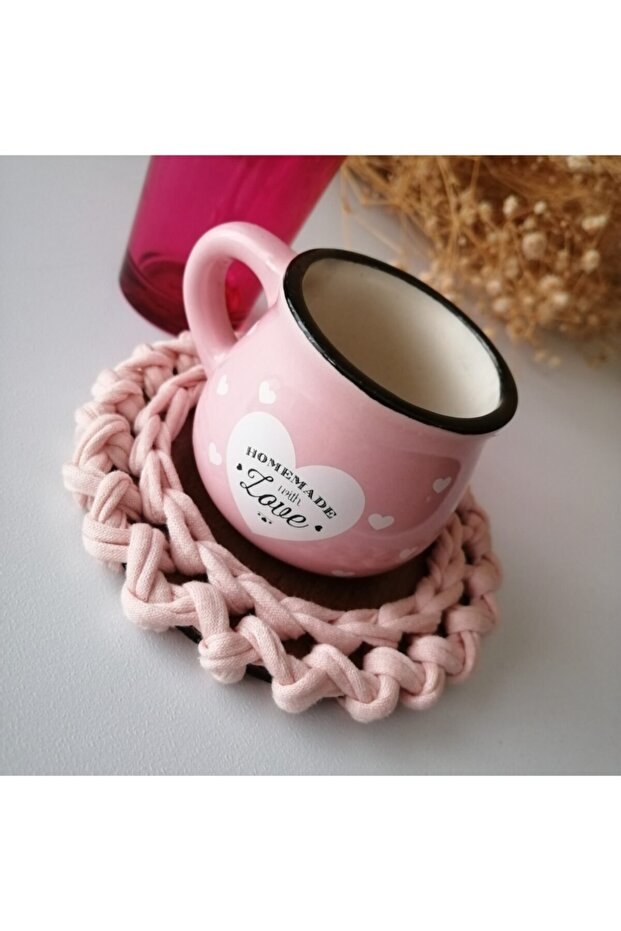 Makrome Örgü Pudra Bardak Altlığı - 1