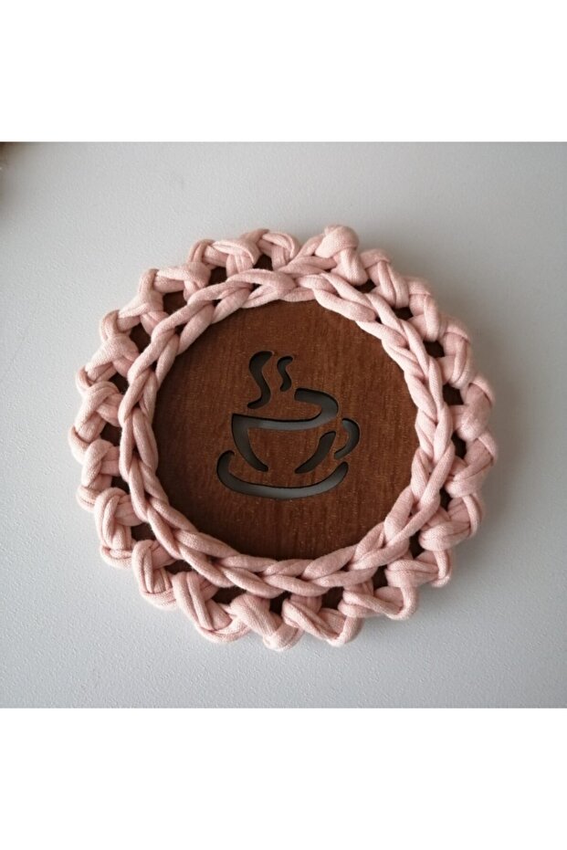 Makrome Örgü Pudra Bardak Altlığı - 2