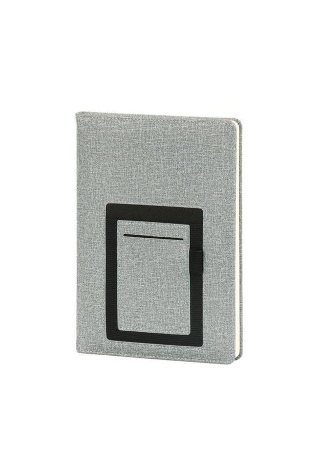 Thermo Leather Striped Notebook with Phone, Pen and Card Holder