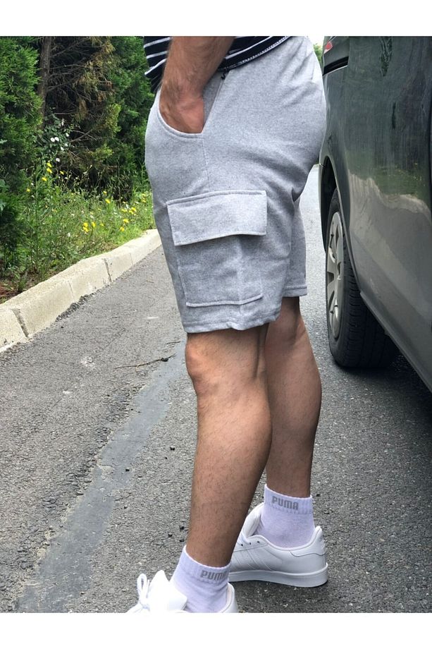Gri Kargo Cepli Şort - 2