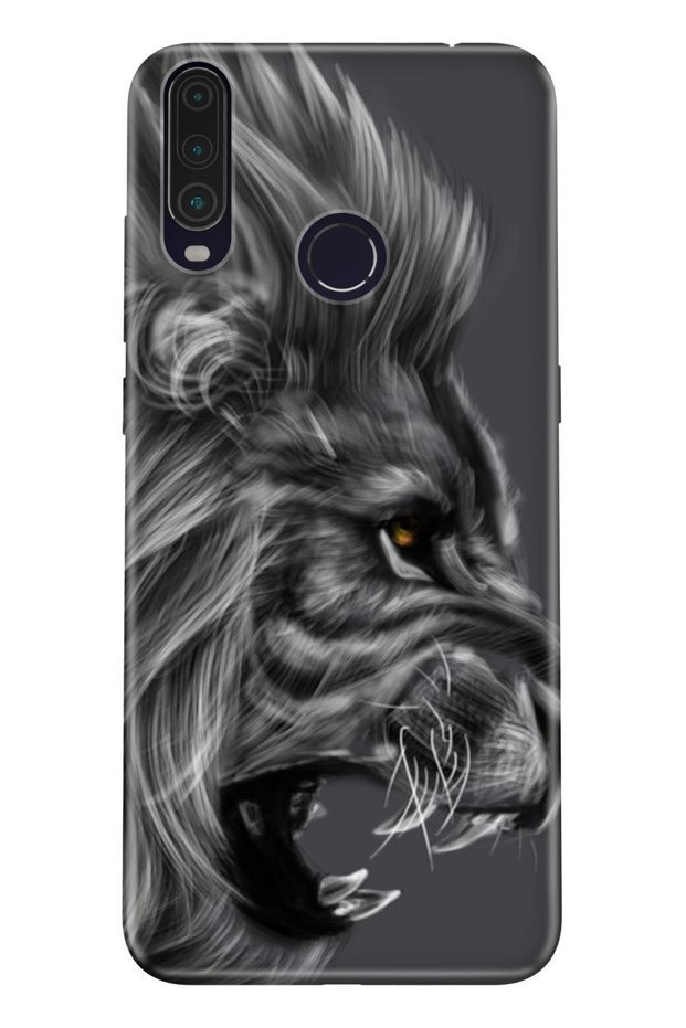 General Mobile Gm 20 Pro Pure Modern Patterned Silicone Case Black Lion