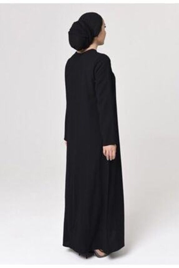 Kadın Siyah Krep Elbise - 2