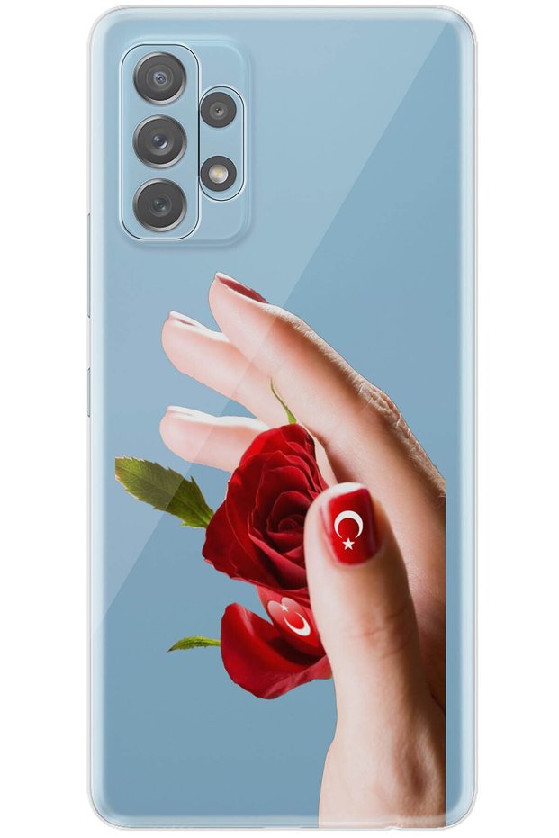 Silicone Case for Samsung Galaxy A52 Pure Modern Patterned Turkish Woman