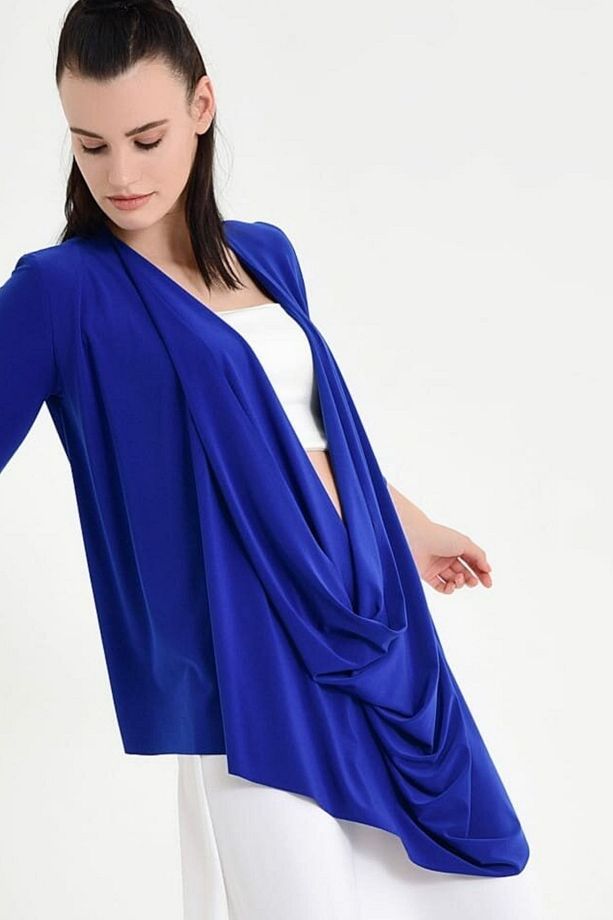 Kadın Saks Degaje Salaş Hırka 19L6583 - 2
