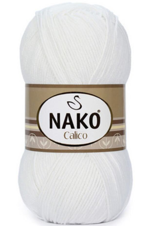 Calico Pamuk Cotton El Örgü Ipi Ipliği Yünü - 1