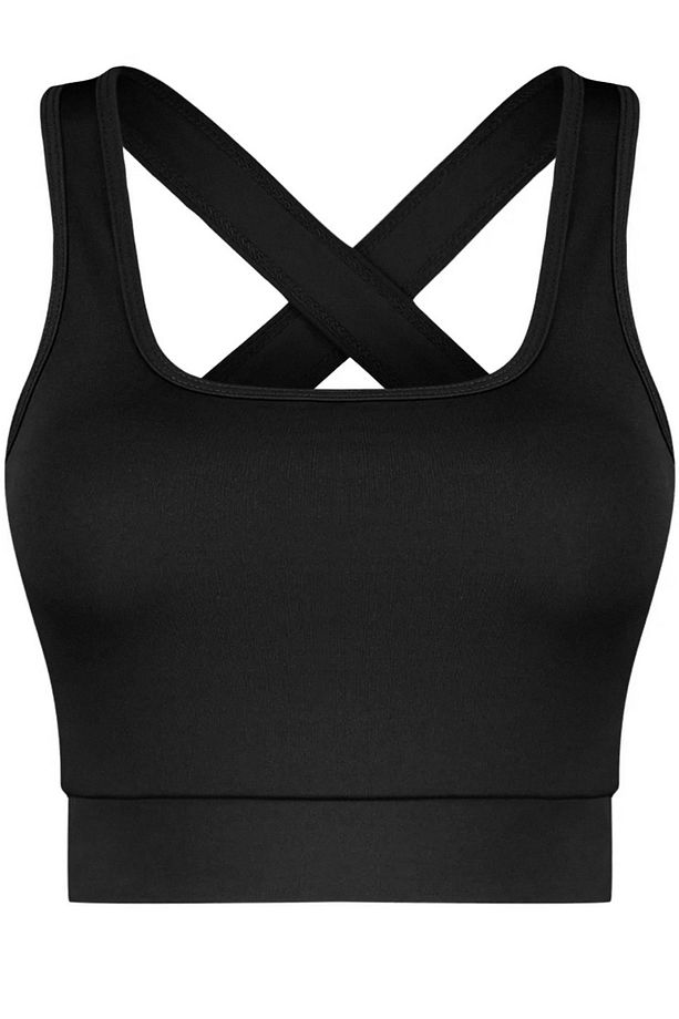 Siyah Destekli/Şekillendirici Sırt Detaylı Kare Yaka Örme Spor Sütyeni TWOSS22SS0040 - 9