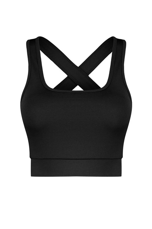 Siyah Destekli/Şekillendirici Sırt Detaylı Kare Yaka Örme Spor Sütyeni TWOSS22SS0040 - 8