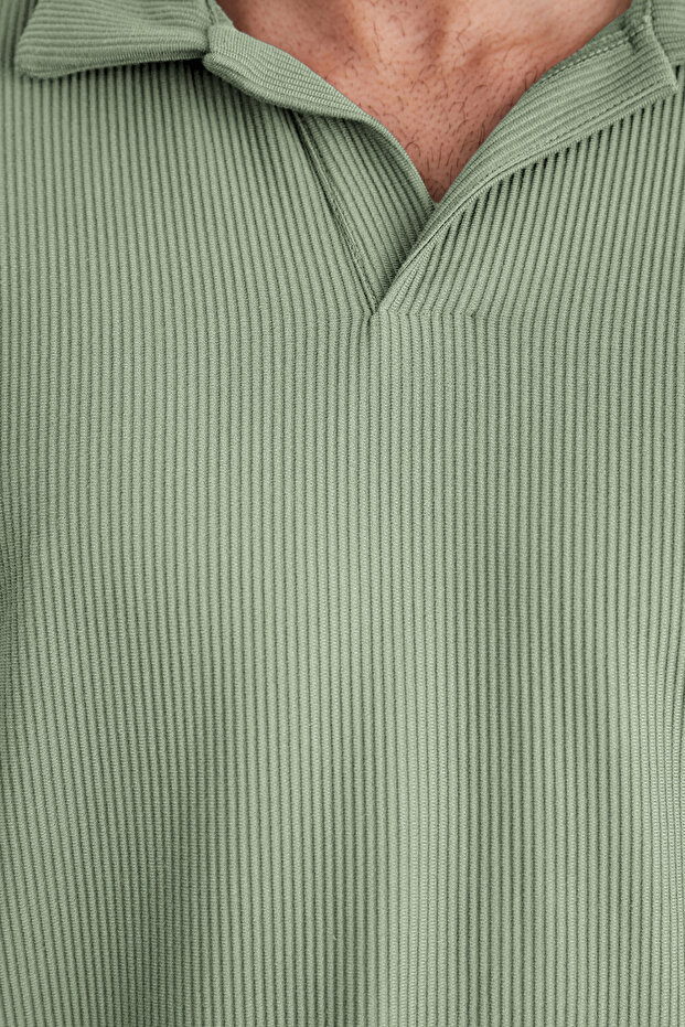 Mint Straight Fit Dokulu Gizli Kordonlu Tek Parça Eşofman Altı TMNSS23EA00013 - 4