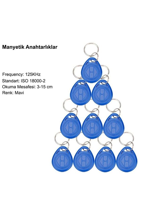 1adet Rfıd Şifreli Kapı Kilidi-10 Adet Kart-10 Adet Anahtar - 4