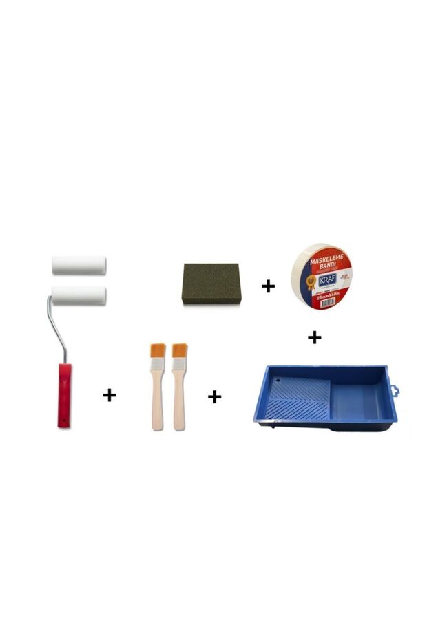 Sünger Rulo Fırça Seti 10cm - 1