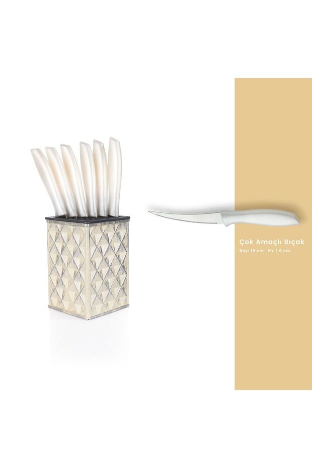 Quick Chef 7 Parca Standlı Bıcak Seti - 2