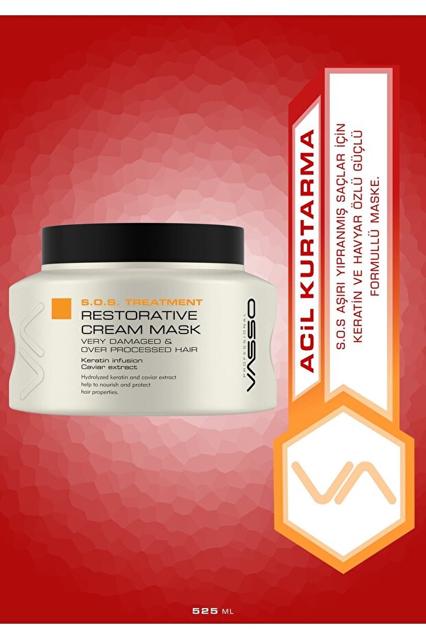 Aşırı Yıpranmış Saçlar Için Keratinli Ve Havyar Ekstraklı Acil Kurtarma Saç Bakım Maskesi 525 ml - 3