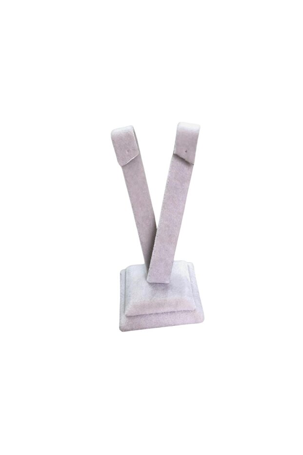Palm Tree-Shaped Standing Earring Stand, Earring Display Stand Suede Cream