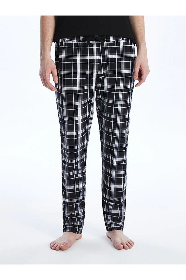 Standart Kalıp Ekose Erkek Pijama Alt - 7