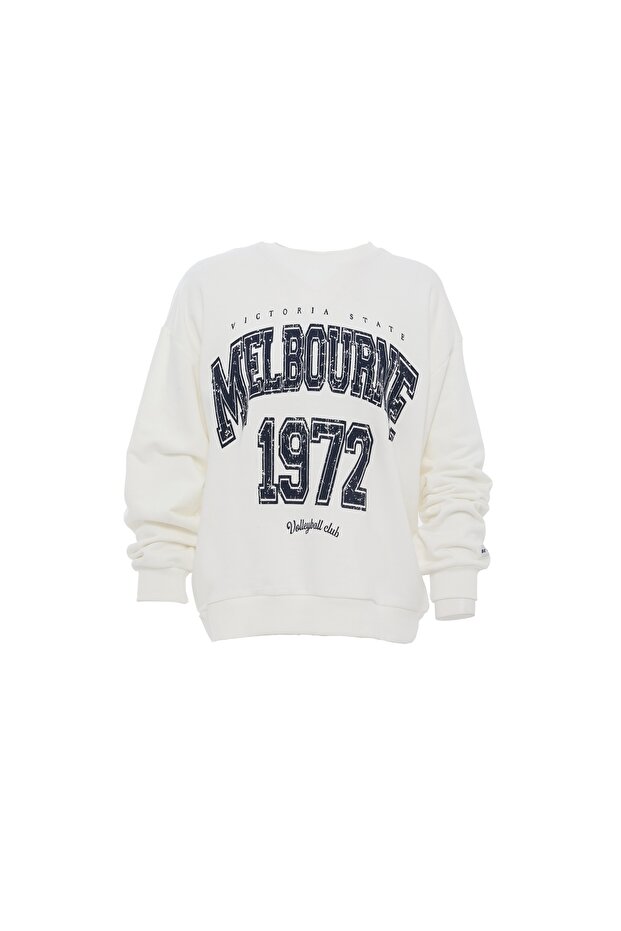 Baskı Detaylı Sweatshirt - 1