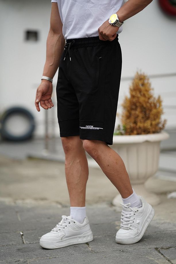 Erkek Comfort Fit Siyah Şort & Bermuda - 1