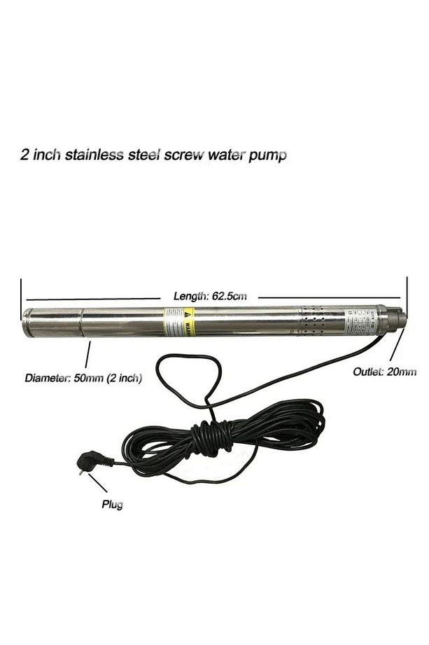 2'' 50 Mm Dış Çap En Ince 180 Watt Dalgıç Pompa 30 Metre Kablolu (220VOLT) - 2