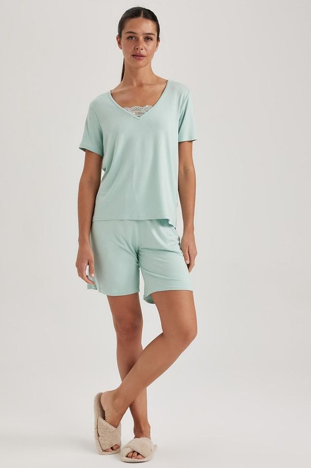 Fall In Love Regular Fit Kısa Kollu Şortlu Pijama Takımı A7970ax23hs - 2