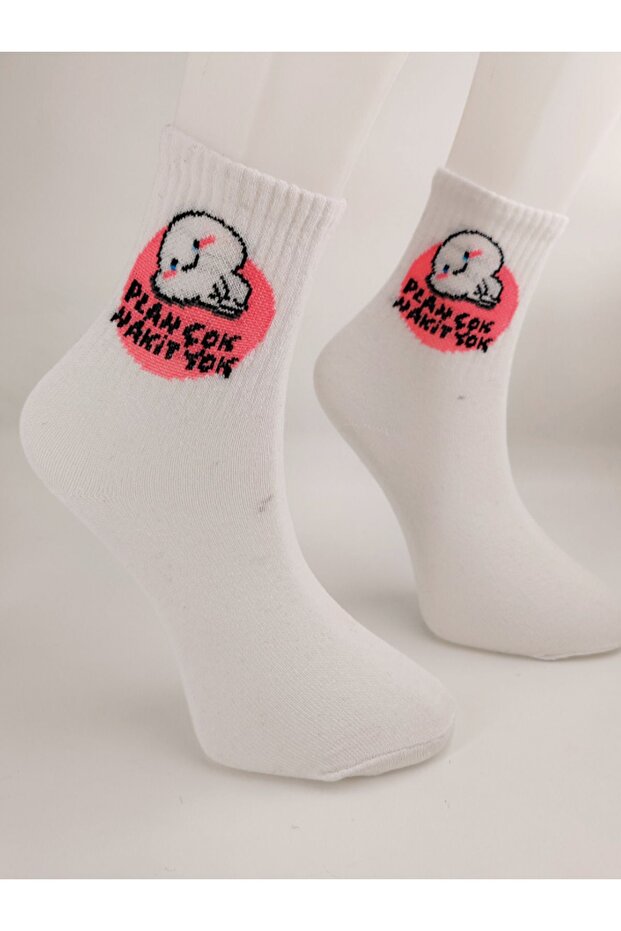 Unisex Comics Fashion Plan "Much Cash, Little Money" Printed Knee-High Socks