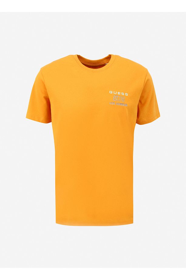 Bisiklet Yaka Düz Karamel Erkek T-Shirt M4GI30I3Z14G3K5_SS CN BACK BOX LOGO - 6