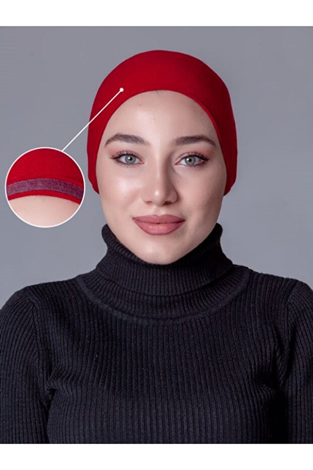 بونيه ليكرا أحمر كلاريت غير قابل للانزلاق