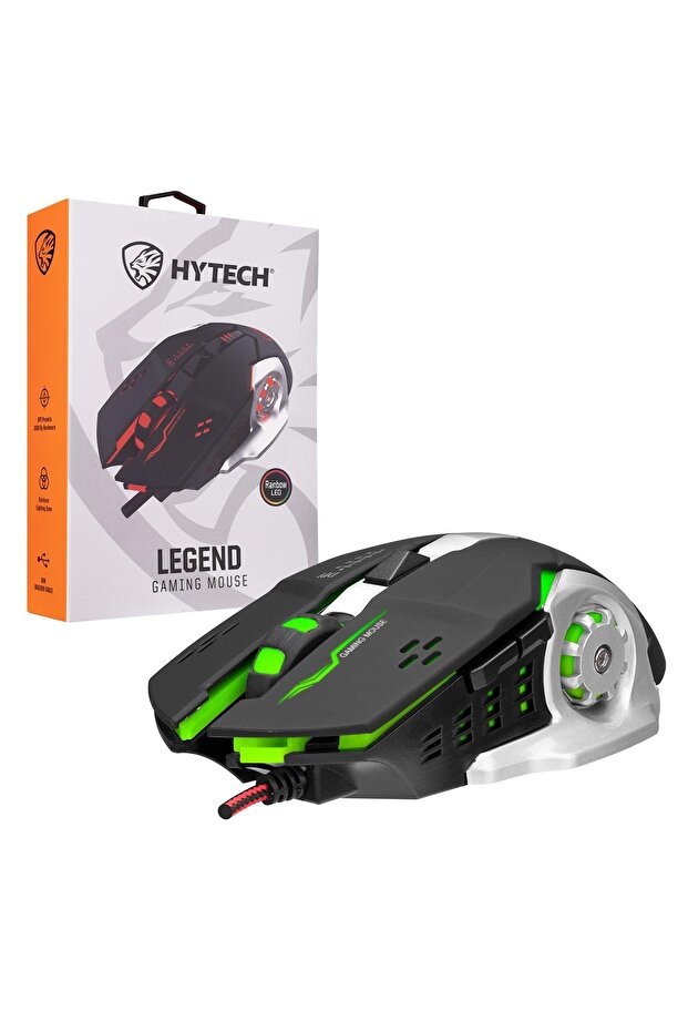 KABLOLU OYUNCU MOUSE 3200DPI LEDLİ HYTECH HY-X9 - 1