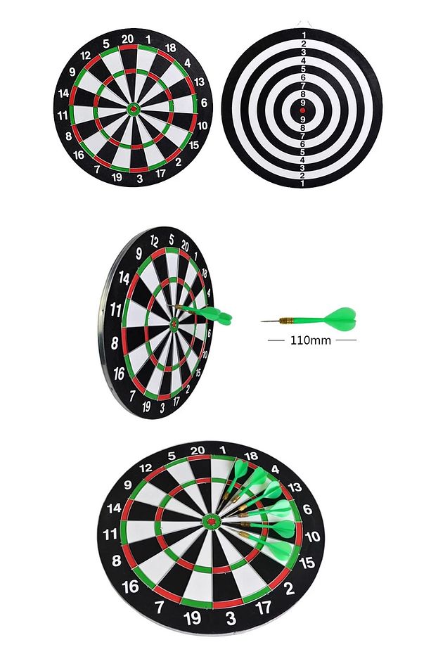 Dart Tahtası Seti 17 İnç Büyük Boy Çift Taraflı Dart Tahtası Oyun Seti - 3