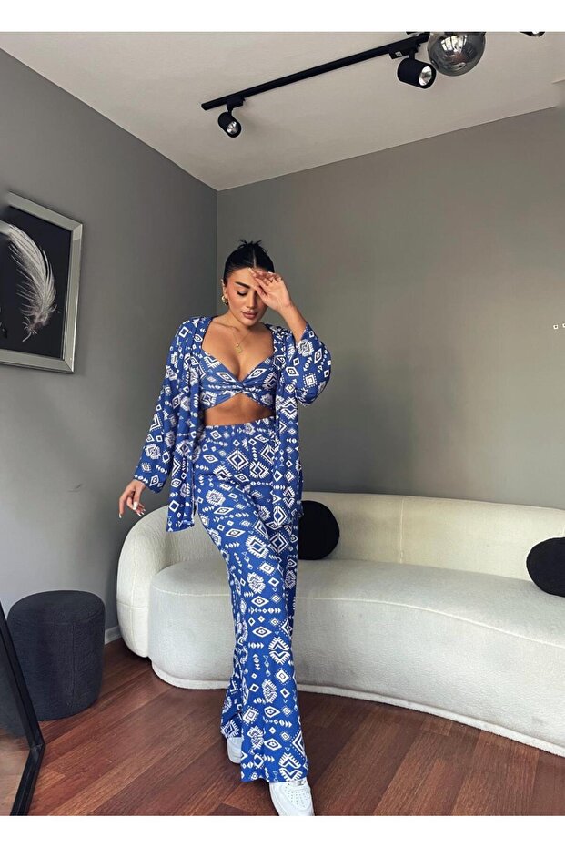 Triple Kimono Set Blue - 1