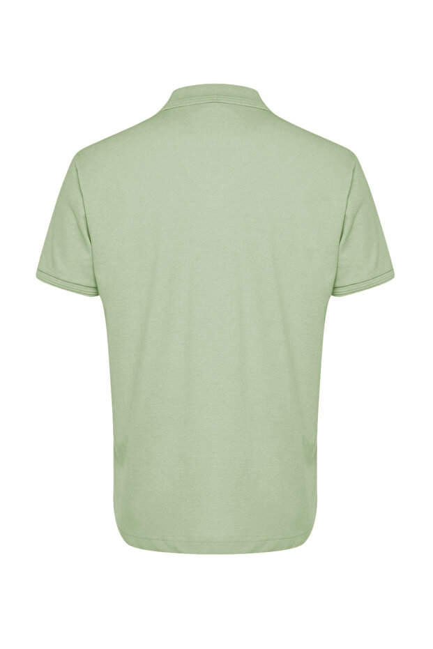 Mint Slim/Dar Kesim Yakası Çizgili Basic %100 Pamuklu Polo Yaka T-shirt TMNSS20PO0009 - 9