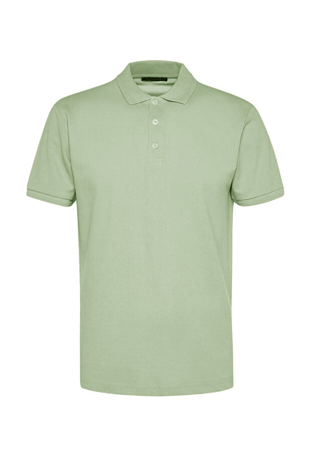 Mint Slim/Dar Kesim Yakası Çizgili Basic %100 Pamuklu Polo Yaka T-shirt TMNSS20PO0009 - 7