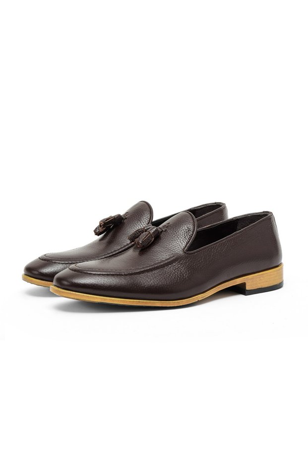 Tusa Genuine Leather Men's Classic Shoes, Loafer Classic Shoes