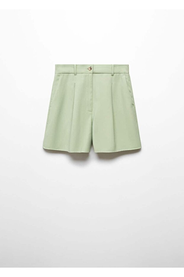 Yüksek belli pensli şort - 3