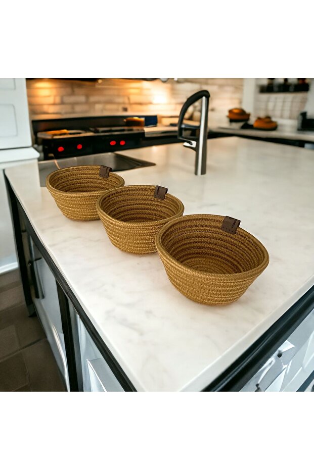 Jute Straw Presentation Container - 3-Piece Presentation Cookie Set - 2