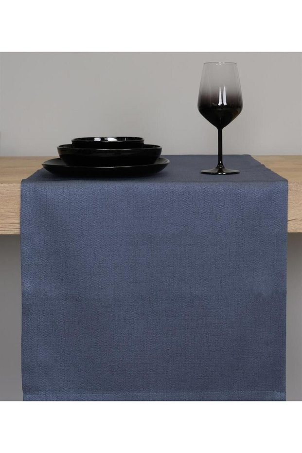 Double Sided Shiny and Matte Indigo Blue Runner - Special Design