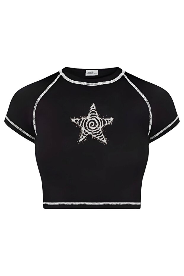 Ters Dikiş Cycle Crop - 1