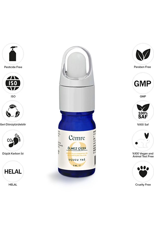 Immortelle Flower 100% Pure Essential Oil 5ml Anti-Wrinkle, Sensitive Skin Protective Goldenrod Oil