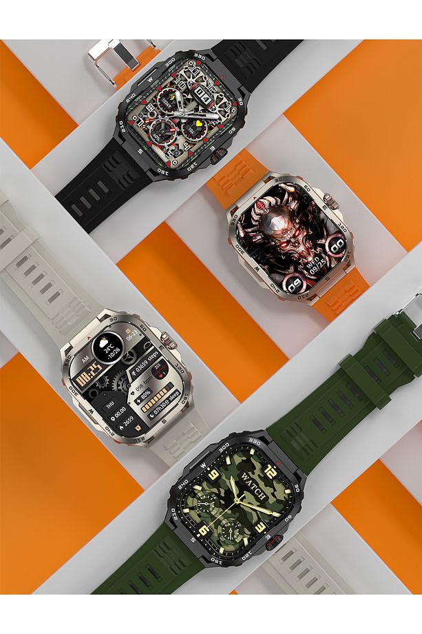 Akıllı Saat 2024 Model Son Sürüm Smart Watch 2,01 inç Büyük Ekran Çift Kordonlu 49 mm - 2