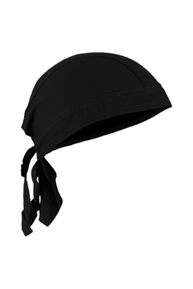 Siyah Unisex Ayarlanabilir Model Şef Aşçı Bandana - 1