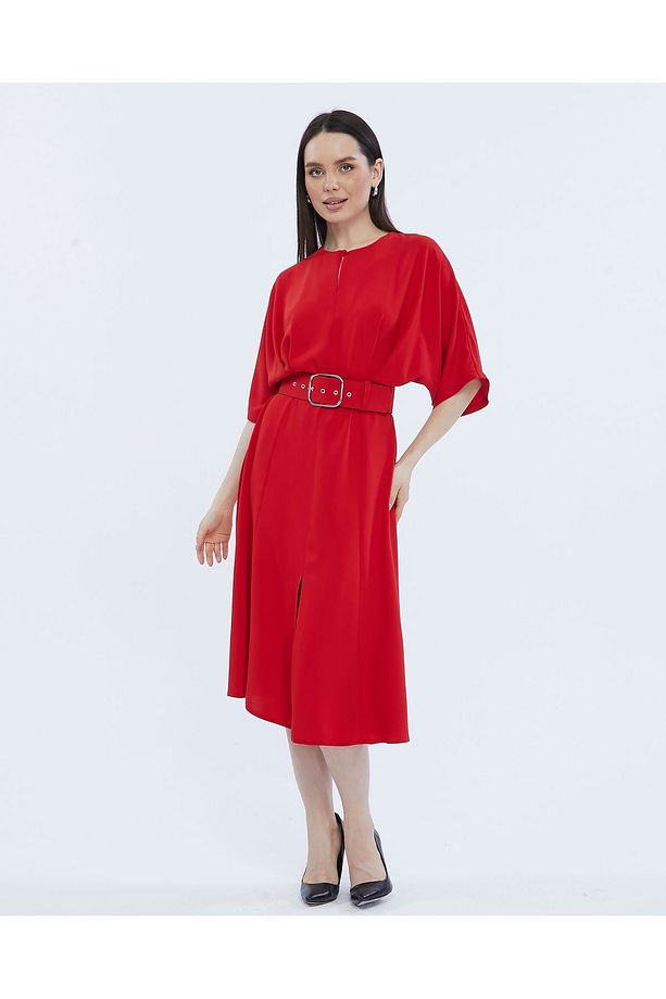 Kalın Jesica Polyester Kumaş Elbise - 3